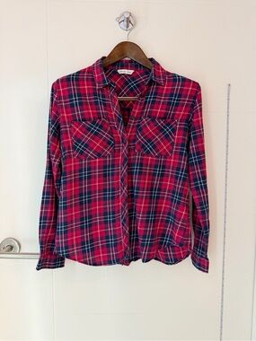 LC Waikiki Teen 13-14 years Good Quality Red & Navy White Plaid Button-Up Shirt